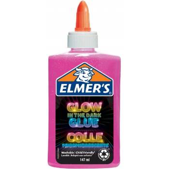 Elmer's Glow in Dark lepidlo 147 ml ružové