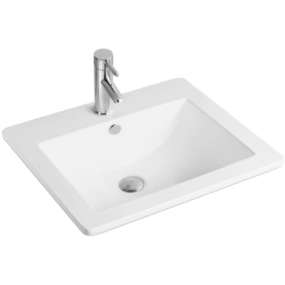 Mexen Lora мивка за вграждане в плот 53 x 46 cm, бяла - 25365300 (25365300)