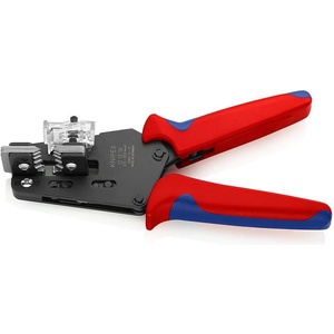 KNIPEX Клещи заголващи прецизни, жило Ø2.5-10мм, синьо-червена ръкохватка 195мм, с отваряща пружина, - K121210 (K121210)