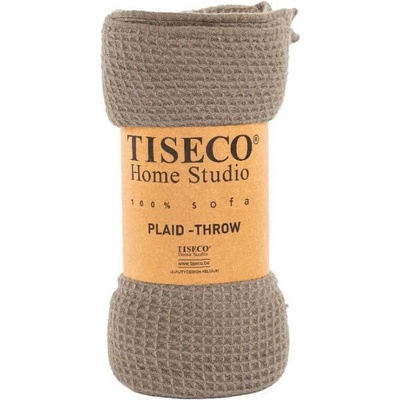 Tiseco Home Studio Mini Waffle deka light /hnědá 130x170