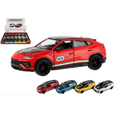 Auto Kinsmart Lamborghini Urus Performante kov/plast 13cm 4 farby na spätné nat. 1:40