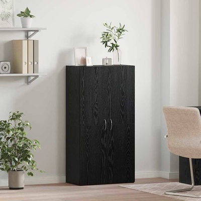 vidaXL Офис шкаф с рафт с врата Дъб 60 x 32 x 115 cm Инженерно дърво (879638)
