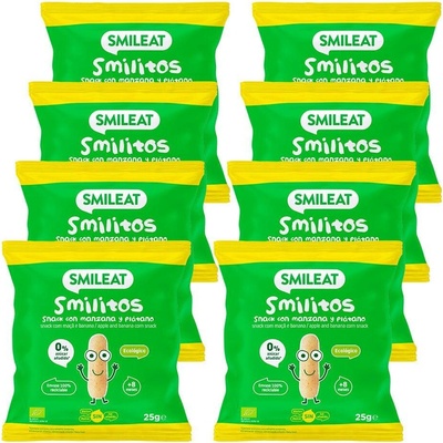 SMILEAT BIO kukuřičné křupky banán a jablko 25 g
