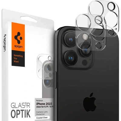 Spigen Протектор за камера Spigen Optik. tR за iPhone 14 Pro / Pro Max / 15 Pro / Pro Max, прозрачни, 2бр (23778-0)