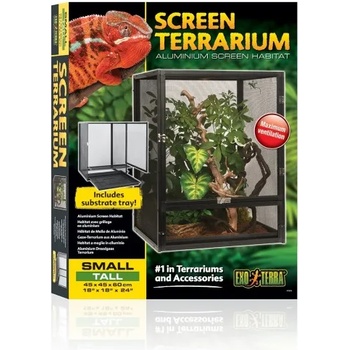 Image 1 of EXO TERRA ALUMINUM SCREEN TERRARIUM - Small-Tall 45 x 45 x 60 cm - стъклен терариум - ГЕРМАНИЯ - PT2676