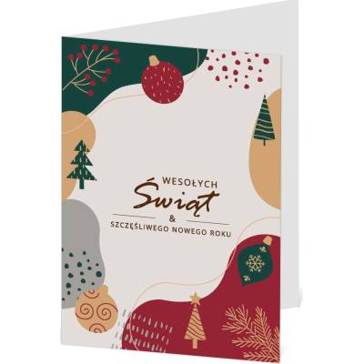 VIANOČNÁ POHĽADNICA p03 - RÁMČEK DD - bez textu - Vianoce + OBÁLKA