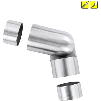 Feldmann Nerezová spojka dreveného madla zábradlia pr.42 mm 50604-240 flexi 0° - 90°, AISI 304 brus