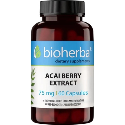 Bioherba Acai Berry Extract, 75 mg, 60 капсули, Bioherba