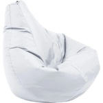 Pufrelax Пуф круша за деца 4-14 г. , 160л. , Nirvana Light - Teteron White, За открито, Перящ се калъф, Пълнеж от Полистиролни перли (PUF-G-NL-TEX-WH)