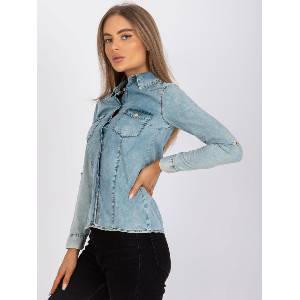 Rue Paris Дамска риза модел 4009.95 Rue Paris цвят светло синьо