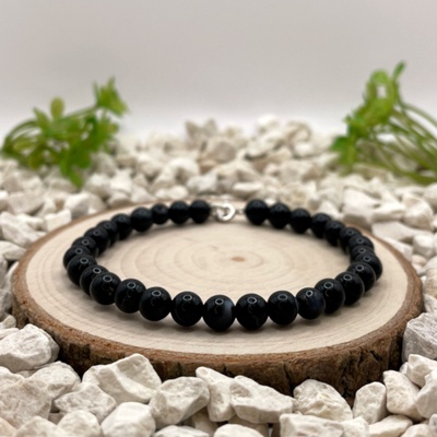 Certom Minerální náramek černý obsidián – ochrana a síla 0100