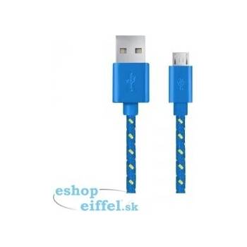 Esperanza EB181B - 5901299920138 Micro USB 2.0 A-B M/M, opetený, 2m, modrý