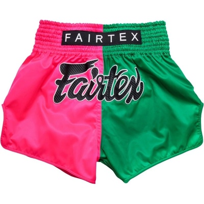 Thai šortky Fairtex BS1911 růžovo/zelené