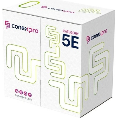 Conexpro 5EUTP-E UTP ekonomy, CAT5e, PVC, 24AWG, 305m, sivý