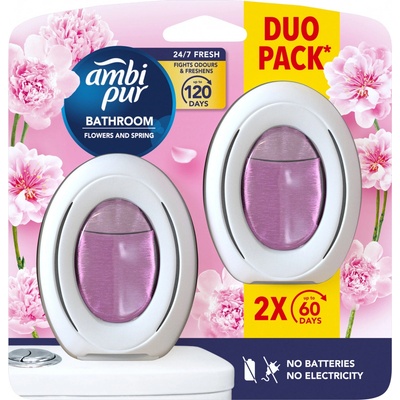 Ambi Pur osvěžovač do koupelny Flowers&Spring 2 x 7,5 ml – Zboží Dáma