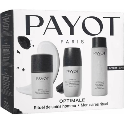 PAYOT Optimale Men Cares Ritual gel-krém Optimale Daily Moisturising Care 50 ml + gel po holení Optimale Soothing After-Shave Lotion 100 ml + antiperspirant Optimale 24HR Roll-On Antiperspirant 75 m