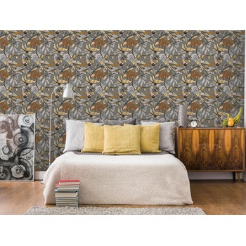 DIMEX ART s. r. o Луксозна флизелинова тапета сива есенна вариация