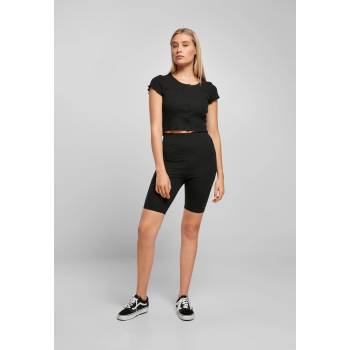 Urban Classics Дамски къс клин в черен цвят Ladies High Waist Shorts UB-TB4790-00007 - Зебров, размер S