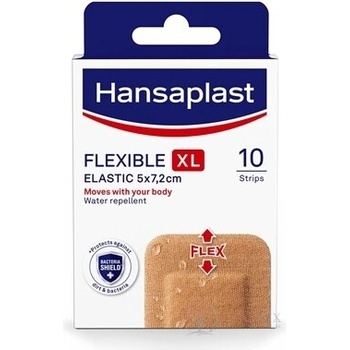 Beiersdorf Hansaplast FLEXIBLE XL Elastic náplasť elastická, 5 x 7,2 cm 10 ks