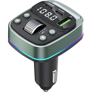 Techsuit FM трансмитер - Techsuit EchoDrive (MFM3) - Dual PD35W, Bluetooth 5.4, U-Disk музика, Bass режим - Черен