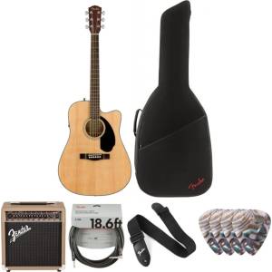 Fender CD-60SCE Dreadnought WN Deluxe Premium SET Natural Електро-акустична китара Дреднаут