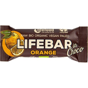 LifeFood - Lifebar бар портокал в шоколад БИО, 40 гр CZ-BIO-001 сертификат