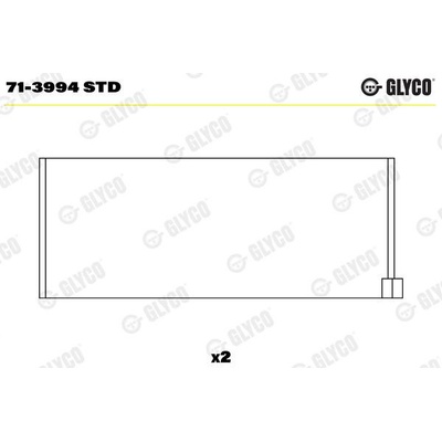 Ojniční ložisko GLYCO 71-3994 STD - sada