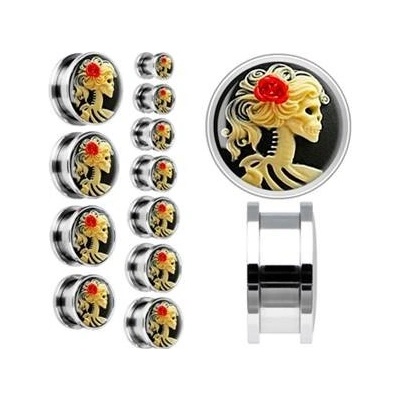 Šperky4U plug do ucha šroubovací kamej PL01130-06