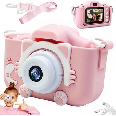 EmonaMall Детски фотоапарат EmonaMall, Розов - Код T1027 (T1027-5907451341759)
