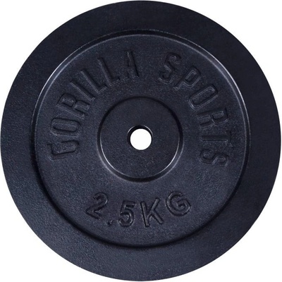 Gorilla Sports liatinový záťažový kotúč 2,5 kg 30/31 mm