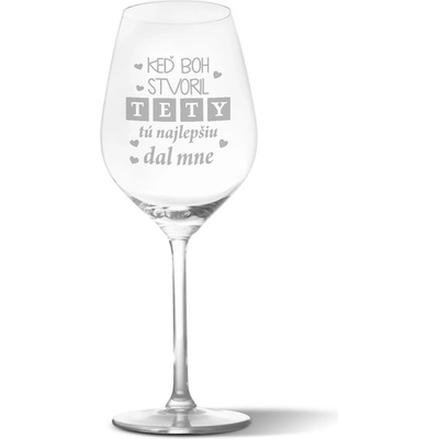 Sablio Pohár na víno Keď Boh stvoril tety 490 ml