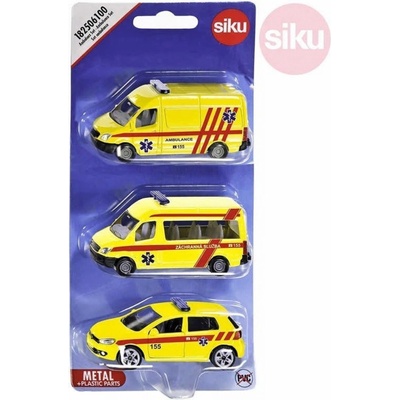 SIKU 1825 česká verze set ambulance sada 3 aut