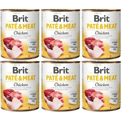 Brit Paté & Meat Dog Chicken 6 x 800 g