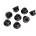 Traxxas Nuts, 5mm flanged nylon locking (steel, black serrated) (8) TRX8447 (TRX8447)