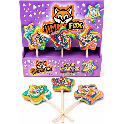 Jimmy Fox Star lízátko tutti frutti 50 g