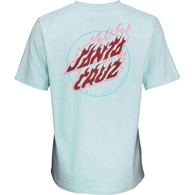 SANTA CRUZ Absent Flame Dot T-Shirt Sea Blue