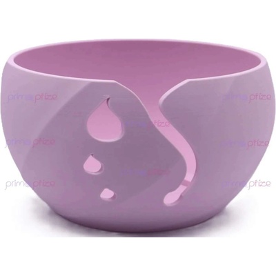 PrimaPrize Pastelově růžová plastová miska na klubíčko 16x10cm vzor 01