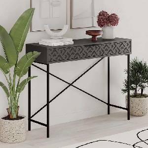 TopMebel Конзола Heaton TopMebel метал-меламин в антрацит 110x35, 6x90cm