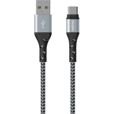 Energizer Кабел Energizer - C520CKSL, USB-A/USB-C, 2 m, сив/черен (C520CKSL)