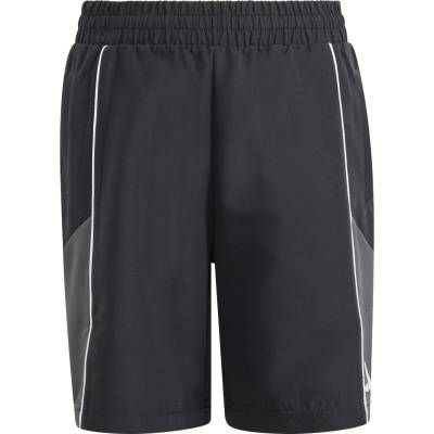 Adidas Детски къси панталони adidas Kid's Color Block Woven Shorts - Black / Grey Six / White - размер 176 (EU) (701-4769-0115)