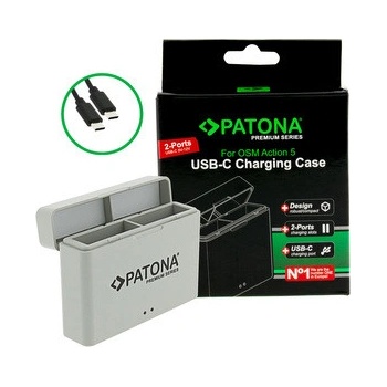 Patona Nabíječka pro digitální kameru BOX DJI Osmo Action 3 / 4 / 5 USB-C PT4241