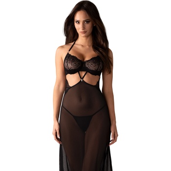 Obsessive Iliosa Chemise & Thong Black L/XL
