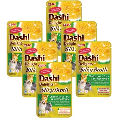 Dashi Delights Silky Broth Chicken & Tuna & Scallop 6 x 40 g