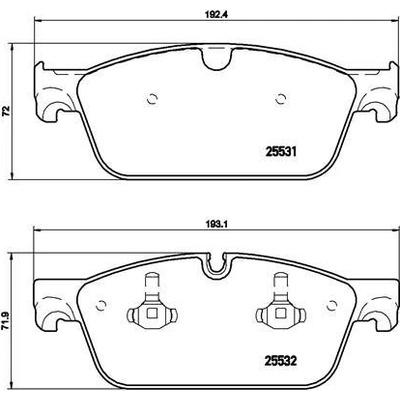 Sada brzdových platničiek kotúčovej brzdy BREMBO P 50 102X