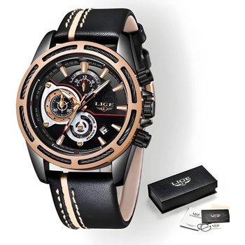 LIGE Часовник lige ro-4069 - Златен / Черен kp4069 (ro-4069)