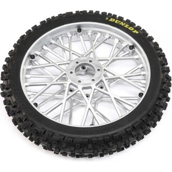Losi Предно колело с гума Dunlop MX53, хромиран диск: PM-MX