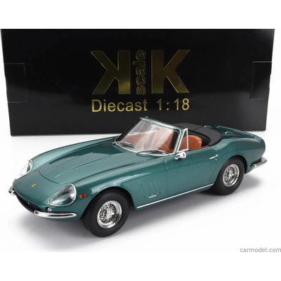 Kk-scale Ferrari 275 Gtb 4 Nart Spider 1967 Green Met 1:18