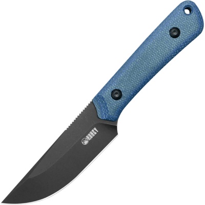 KUBEY Thorn Blackwash 14C28N Blade Blue Micarta KU413D