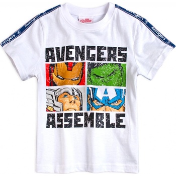Chlapčenské tričko Avengers Assemble biele