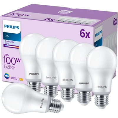 Philips 6x E27 A67 LED žárovka 13W = 100W 1521 lm 4000K Neutrál